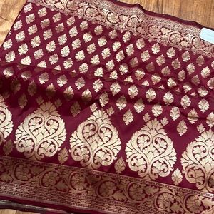 Red Banarasi silk saree , wedding saree